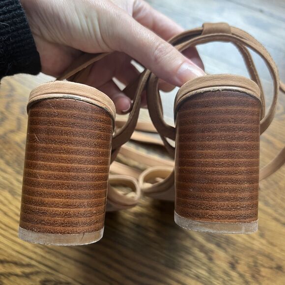 Tony Bianco Fortune Heel Block Tie Up Sandal in Caramel Phoenix Women's 6 - Picture 8 of 15